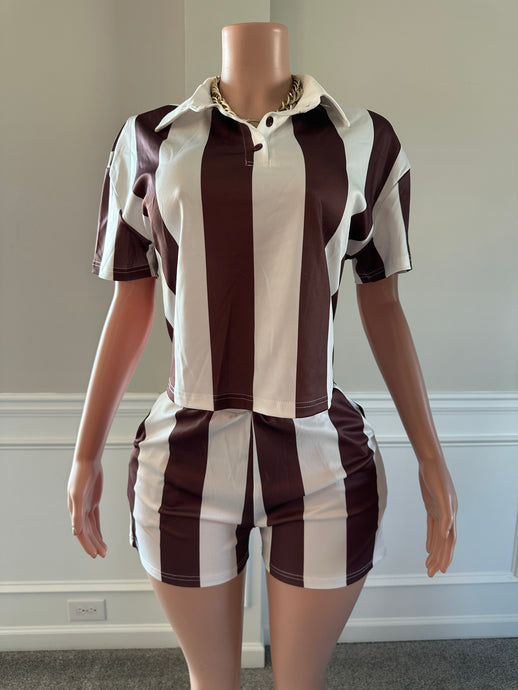Next up stripe set (Brown)