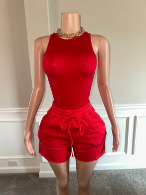 Bodysuit Washed Set (Red)