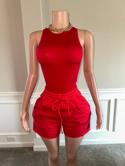 Bodysuit Washed Set (Red)