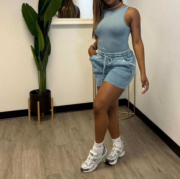 Bodysuit Washed Set (Blue)
